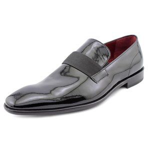 Hugo Boss Mellion Black Patent Leather Loafers Mens Sz 9 1/2 9.5